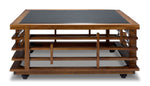 Darwin 42" Coffee Table -Glass, Espresso