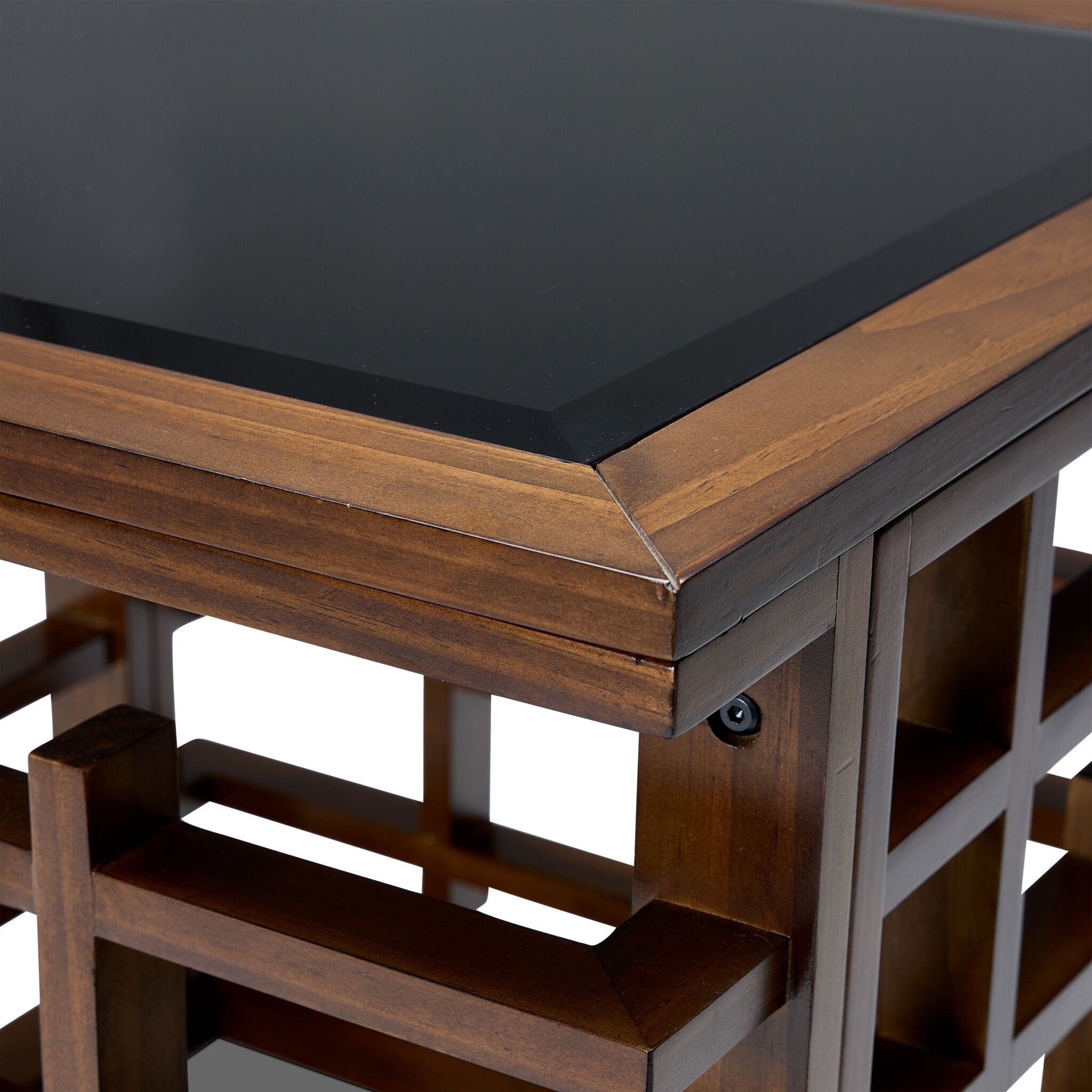 Darwin 26" End Table - Glass, Espresso