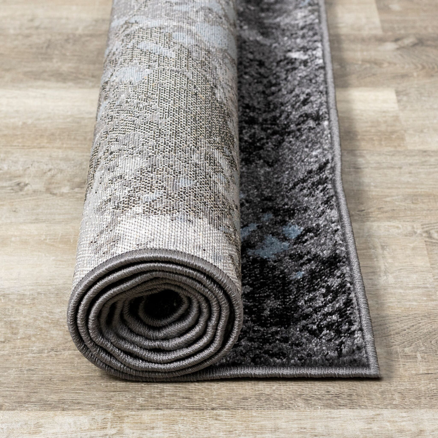 Dawn 5'3" x 7'7" Worn Crosshatch Area Rug - Grey, Blue