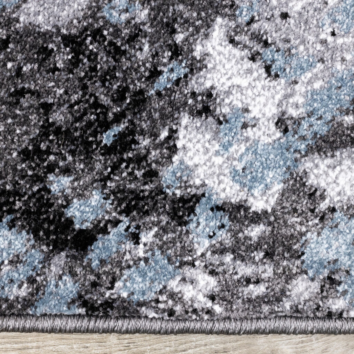 Dawn 5'3" x 7'7" Worn Crosshatch Area Rug - Grey, Blue