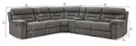 Dawson 6-Piece Power Reclining Sectional with Console - Graphite