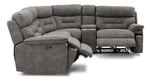 Dawson 5-Piece Power Reclining Sectional with Console - Graphite