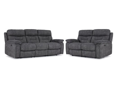 Dawson Sofa et causeuse inclinables électriques – graphite