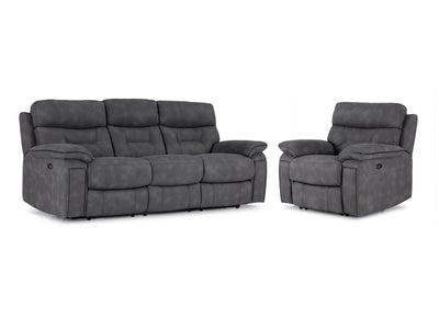 Dawson Sofa et fauteuil inclinables électriques – graphite