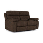 Dawson Power Reclining Sofa and Loveseat Set - Brown