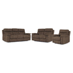Dawson Power Reclining Sofa, Loveseat and Chair Set - Brown