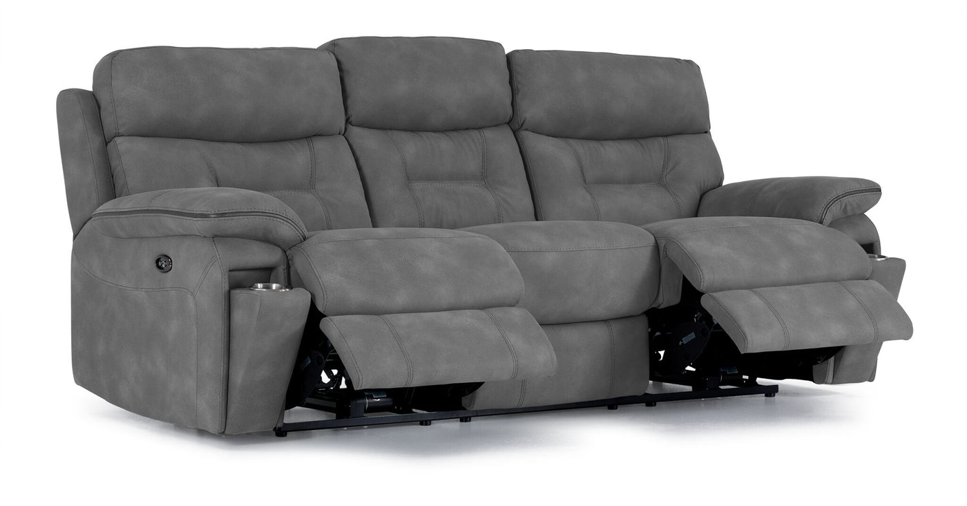 Dawson Power Reclining Sofa - Silver Grey