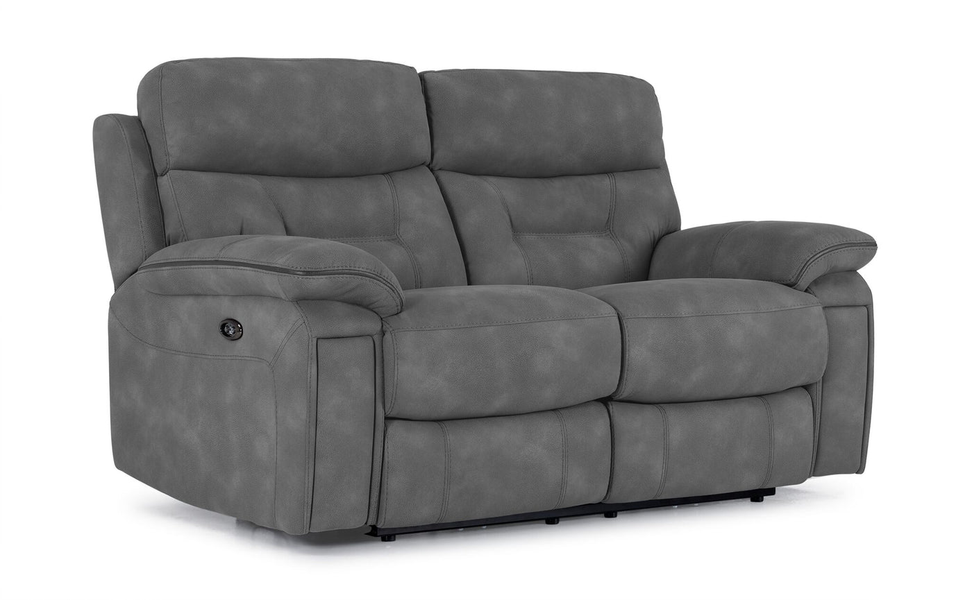 Dawson Power Reclining Sofa, Loveseat and Chair Set - Silver Grey