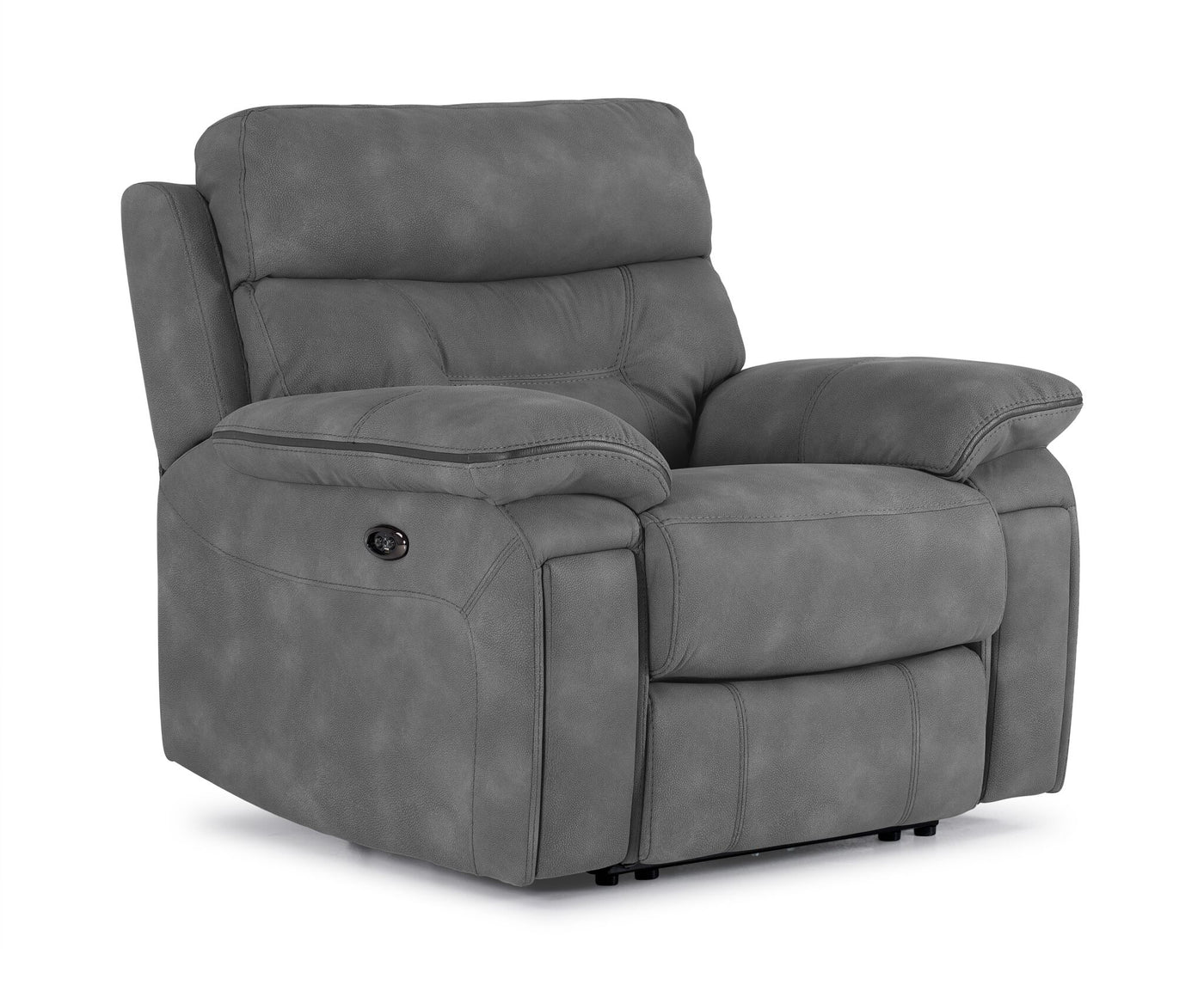 Dawson Power Reclining Sofa, Loveseat and Chair Set - Silver Grey