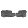 Dawson Sofa et causeuse inclinables électriques – gris argent