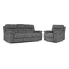 Dawson Sofa et fauteuil inclinables électriques – gris argent