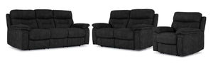 Dawson Sofa, causeuse et fauteuil inclinables électriques – anthracite