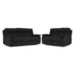 Dawson Power Reclining Sofa and Loveseat Set - Charcoal