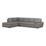Daytona Leather 2-Piece Sectional with Left-Facing Chaise - Light Grey