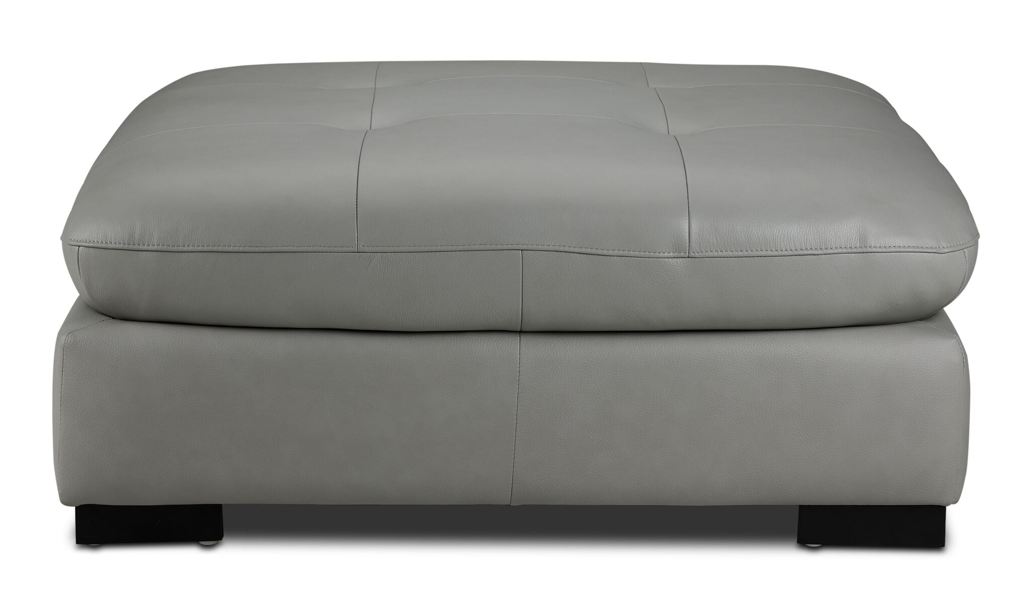 Daytona Leather Ottoman - Light Grey