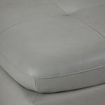 Daytona Leather Ottoman - Light Grey