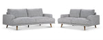 Dianna II Sofa and Loveseat Set - Grey
