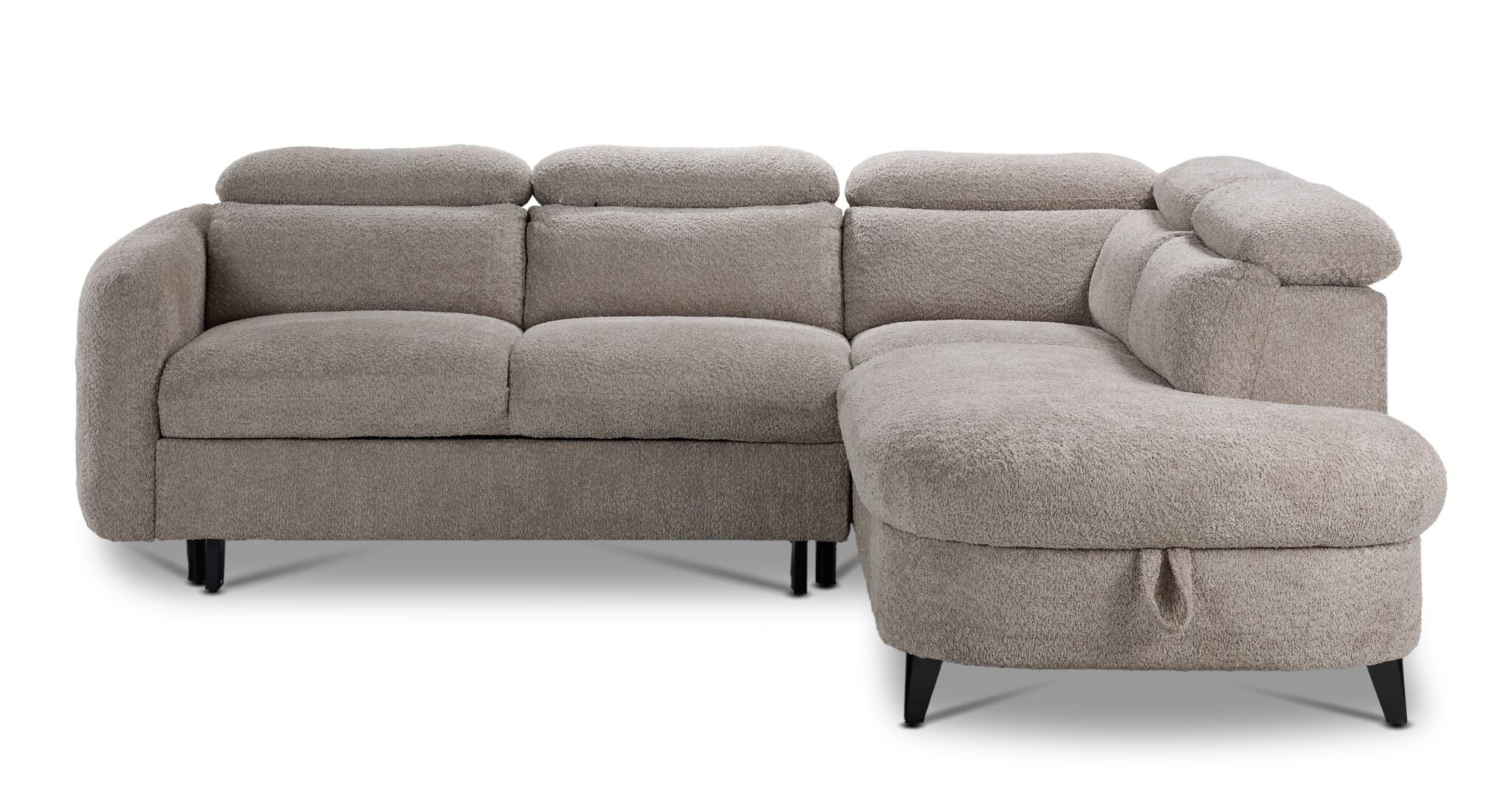 Dolly 2-Piece Sectional with Pop-Up Bed - Beige