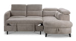 Dolly 2-Piece Sectional with Pop-Up Bed - Beige