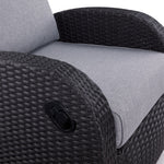 Drexel Outdoor Recliner - Grey, Black