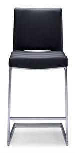 Dyane Counter Height Stool - Black, Chrome