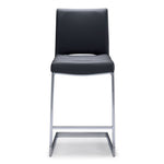 Dyane Counter Height Stool - Charcoal, Chrome