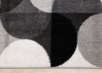 Eclipse 6'7" x 9'6" Mid-Century Modern Design Area Rug - Grey, Black, White