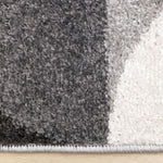 Eclipse 6'7" x 9'6" Mid-Century Modern Design Area Rug - Grey, Black, White