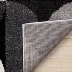 Eclipse 5'3" x 7'7" Mid-Century Modern Design Area Rug - Grey, Black, White