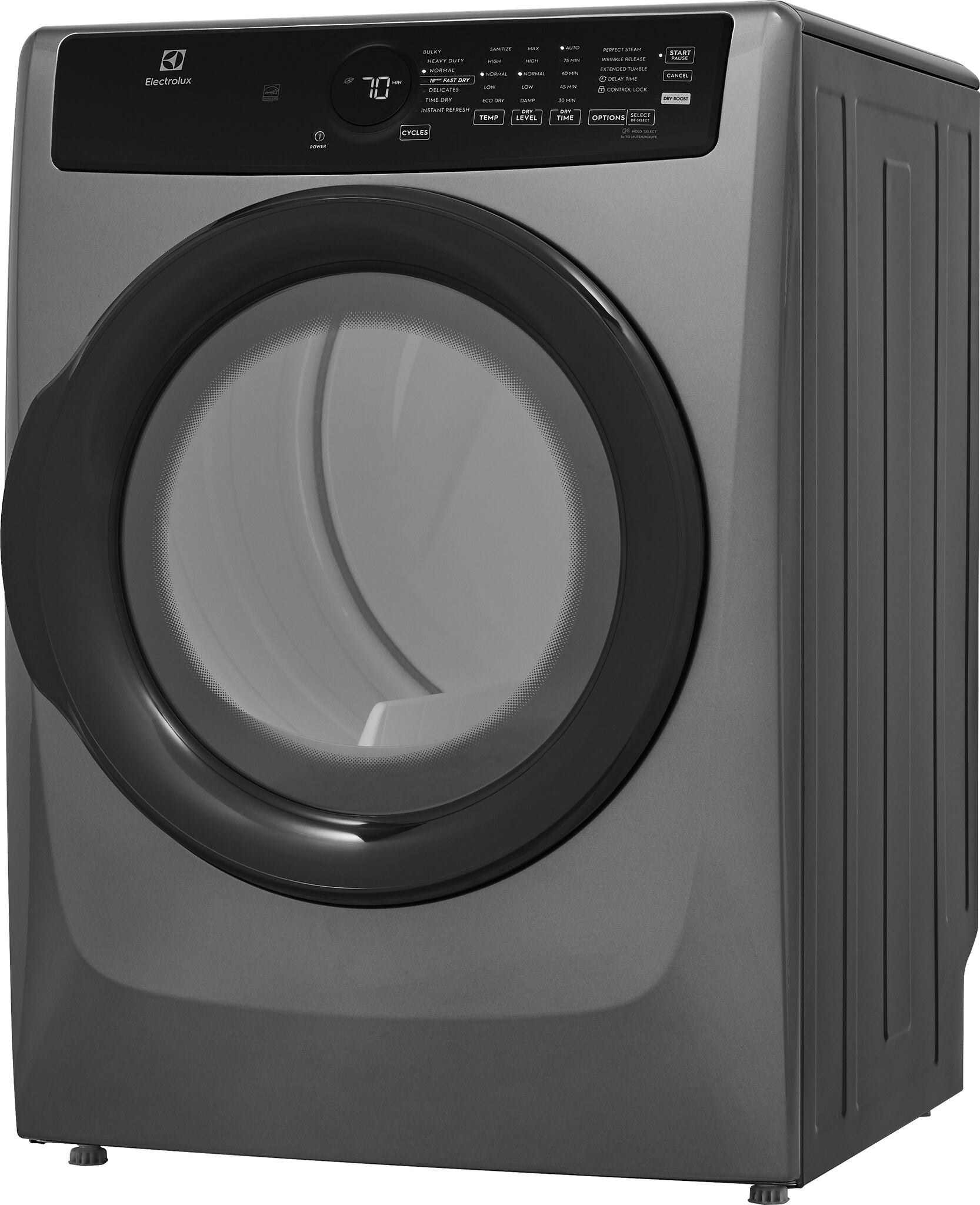 Electrolux Titanium Front Load Perfect Steam™ Electric Dryer with Instant Refresh (8.0 Cu. Ft) - ELFE743CAT