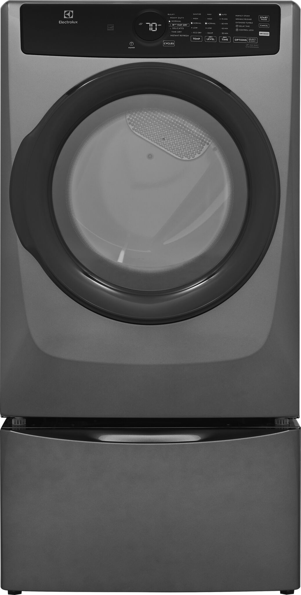 Electrolux Titanium Front Load Perfect Steam™ Electric Dryer with Instant Refresh (8.0 Cu. Ft) - ELFE743CAT