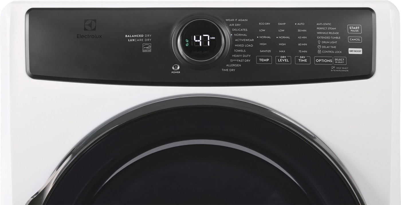 Electrolux White Front Load Perfect Steam™ Electric Dryer (8 Cu. Ft.) - ELFE773CAW