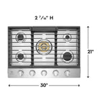 Electrolux Stainless Steel 30" Gas Cooktop - ECCG3068AS
