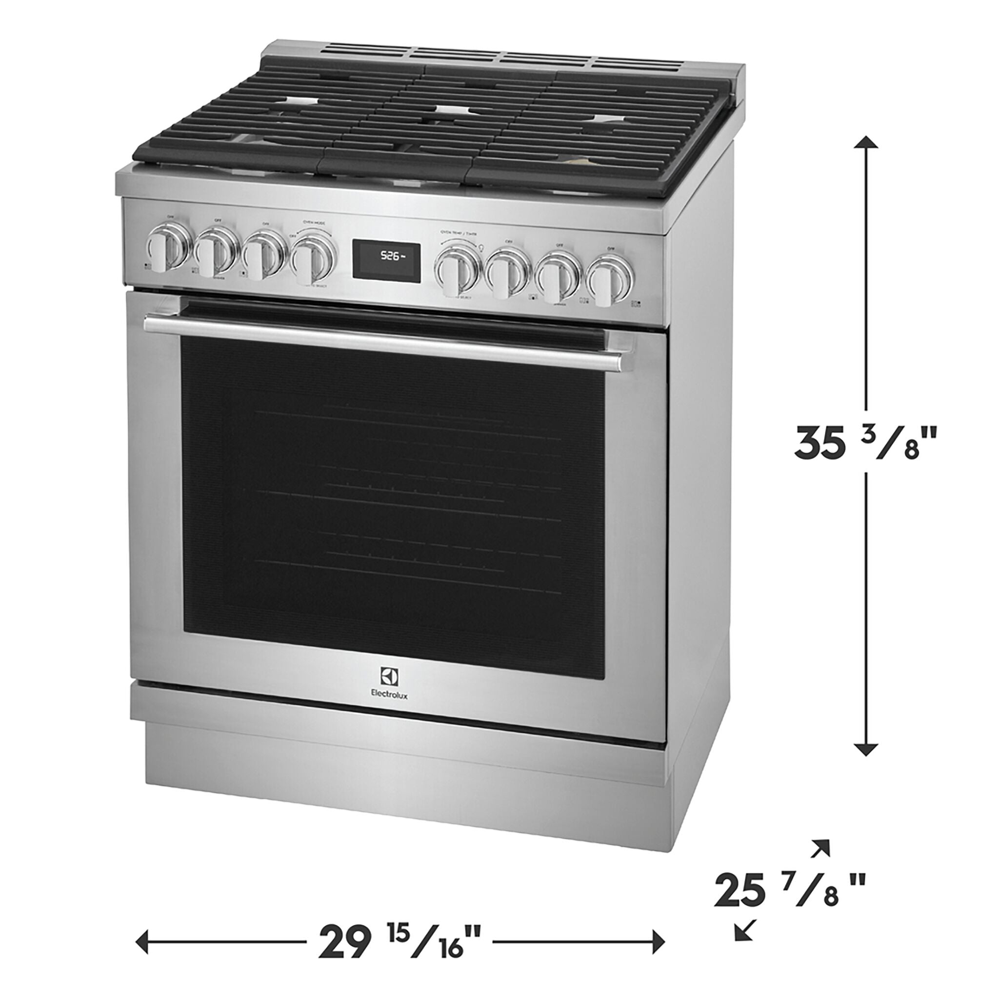 Electrolux Stainless Steel Front Control Freestanding Gas Range (4.5 Cu. Ft.) - ECFG3068AS
