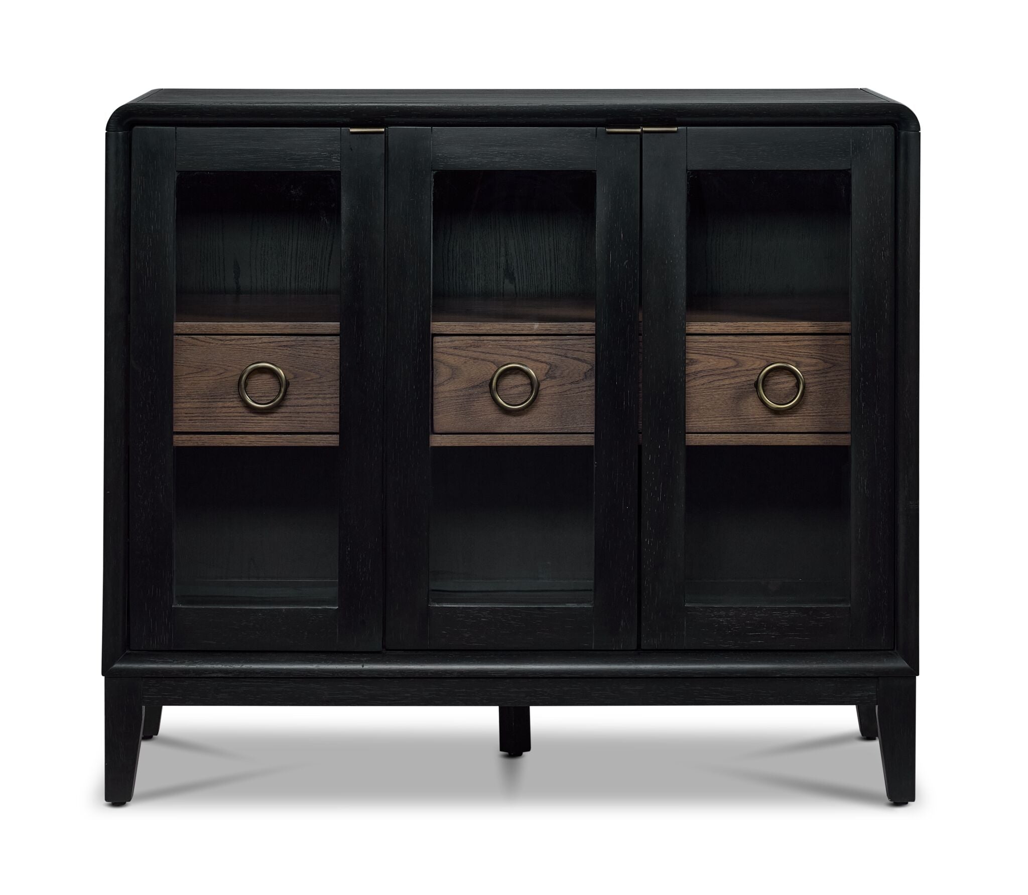 In Harmony - Elure Glass Door Server - Peppercorn