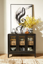 In Harmony - Elure Glass Door Server - Peppercorn