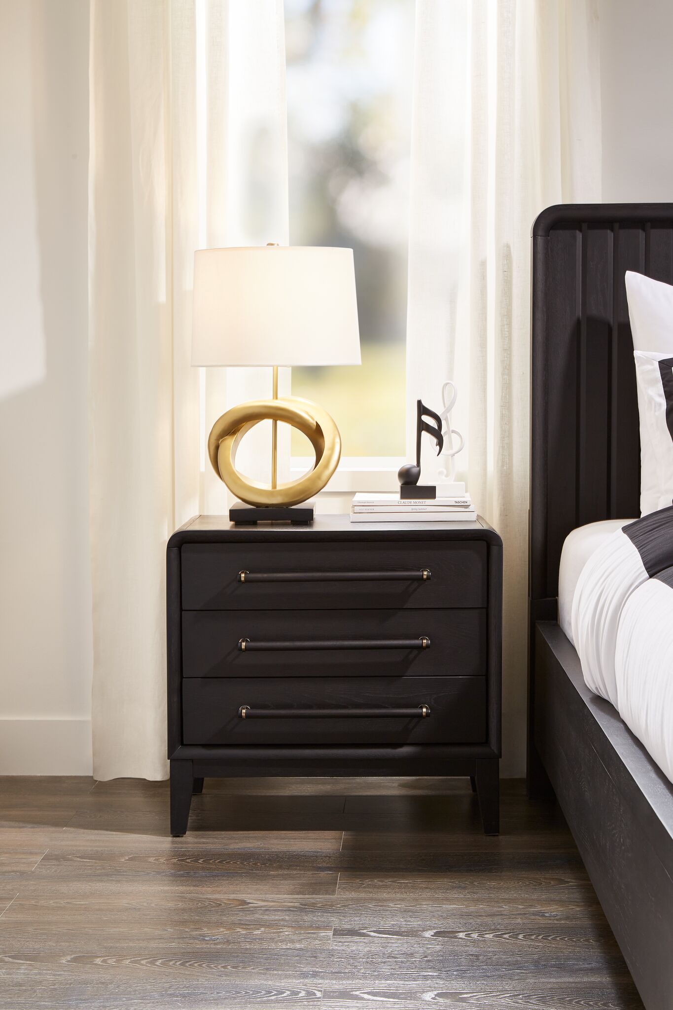 In Harmony - Elure Night Table - Peppercorn