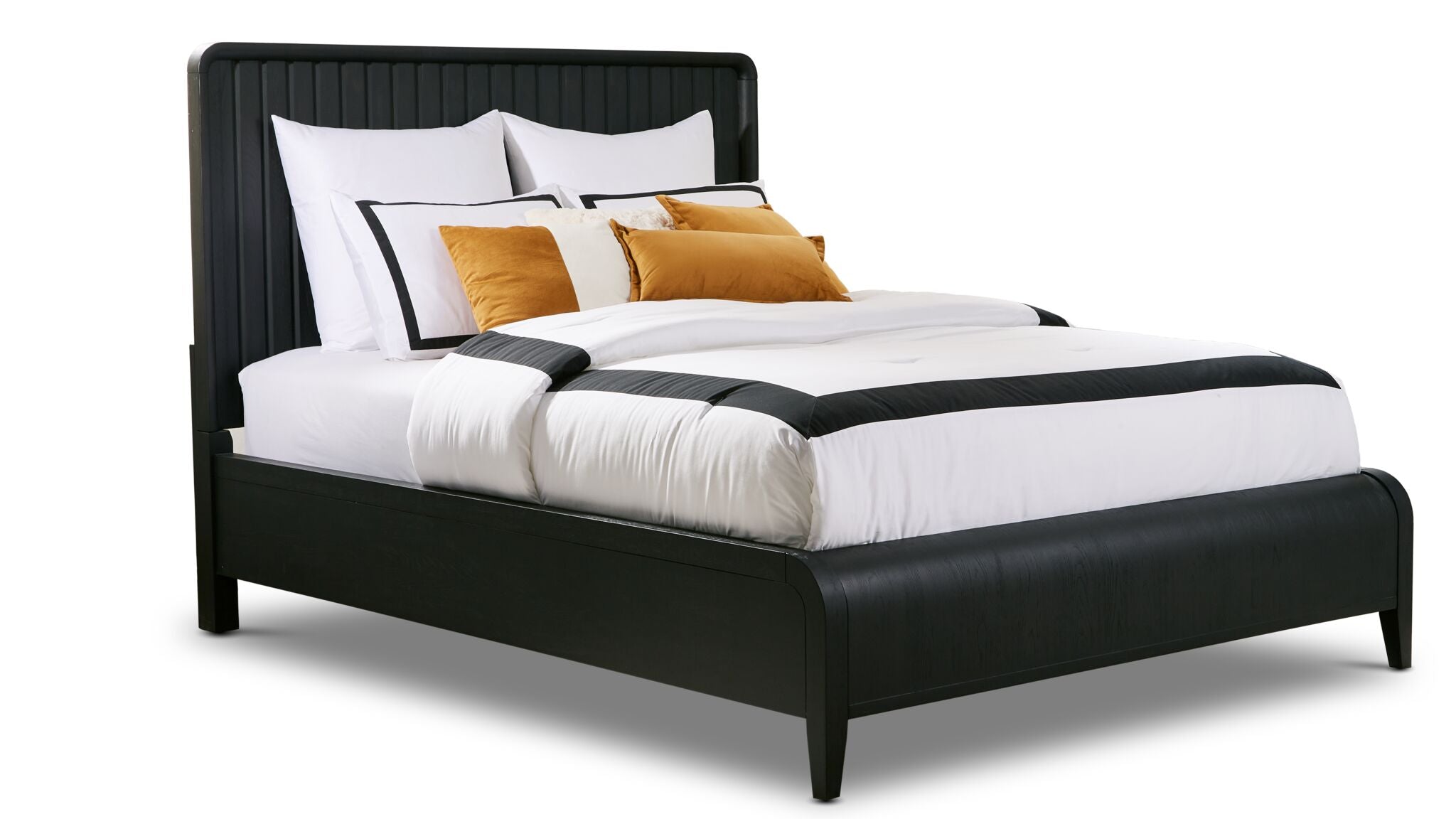 In Harmony - Elure 3 - Piece Queen Waterfall Panel Bed - Peppercorn