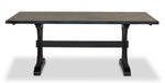 Ember Live Edge Dining Table- Espresso, Grey