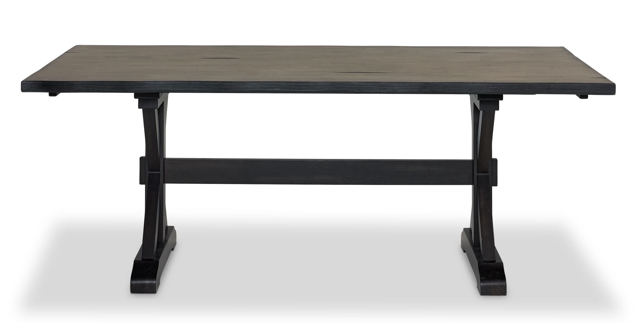Ember Live Edge Dining Table- Espresso, Grey