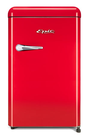 Epic Réfrigérateur compact 4,3 pi³ style rétro rouge ECRR43RED