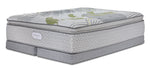Beautyrest Max+ Valley Pillow Top Plush Queen Mattress and Low Profile Split Boxspring Set