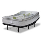 Beautyrest Max+ Valley Pillow Top Plush Twin XL Mattress and L2 Motion Pro Adjustable Base