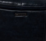 Fabio Leather Dual Power Recliner - Dark Blue