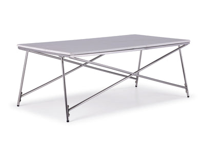 Farah Table de centre - blanc et chrome