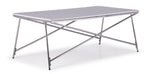 Farah 48" Coffee Table - White and Chrome