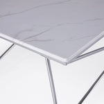Farah 47" Sofa Table - White and Chrome