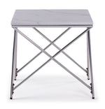 Farah 22" End Table - White and Chrome