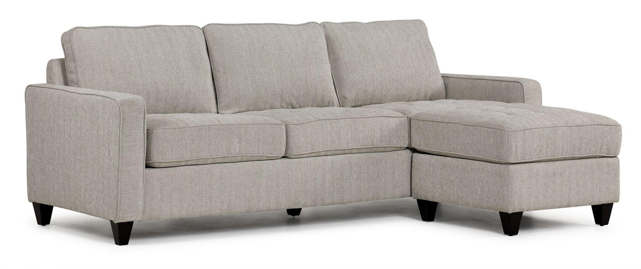Flipp-it Sofa with Reversible Chaise/Ottoman - Platinum