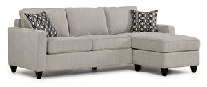 Flipp-it Sofa avec fauteuil allongé réversible - platine